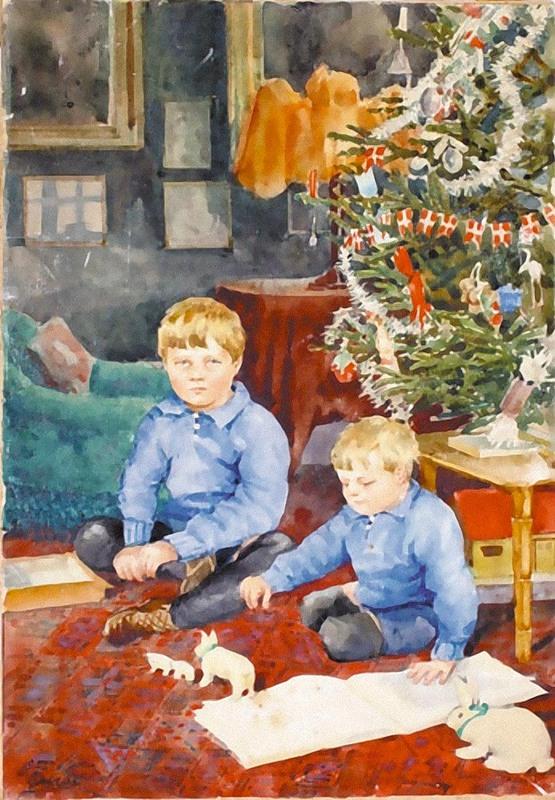 Картина Вл. кн. Ольги. Дети - Тихон и Гурий. Дания, дворец Амалиенборг