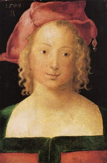 Альбрехт Дюрер. Портрет девушки в красном берете.1507