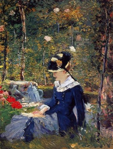 Эдуард Мане. Молодая женщина в саду. 1880