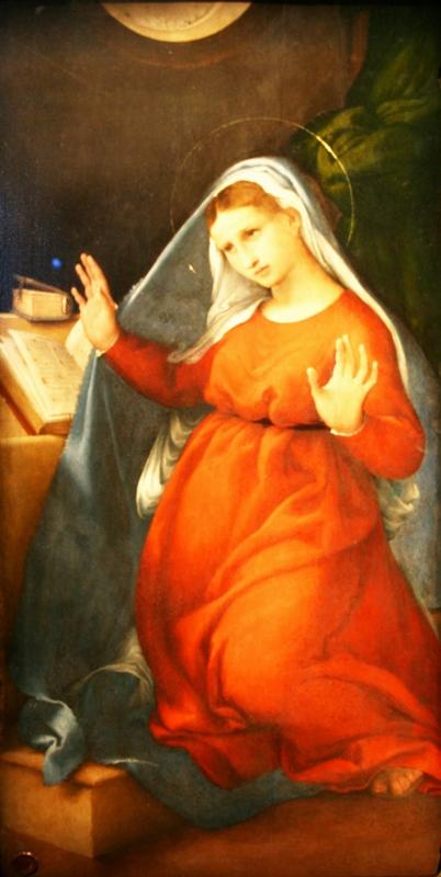 Лоренцо Лотто. Дева Мария из Благовещения. 1526-27