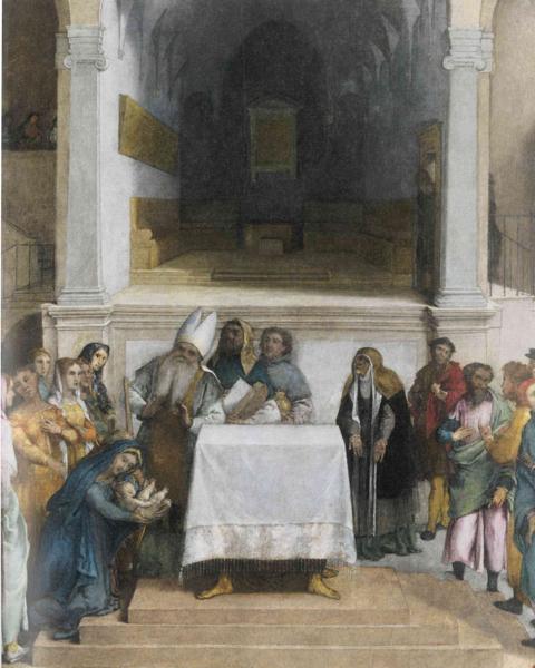 Лоренцо Лотто. Принесение во Храм. 1554-55