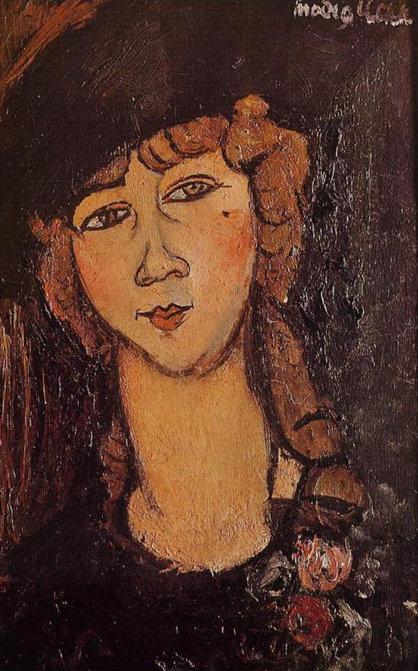 Амедео Модильяни. Лолотт (Голова женщины в шляпе). 1916