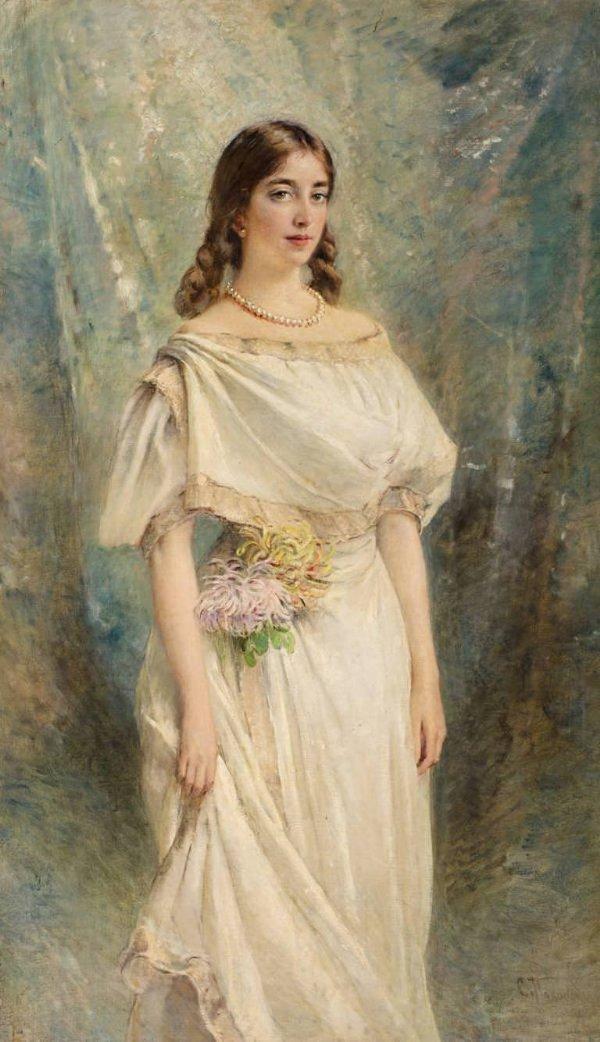 К.Е.Маковский (1839-1915). Портрет Ольги, дочери художника