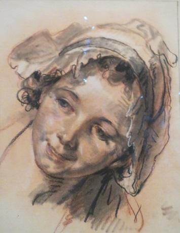 Жан-Батист Грез. Голова улыбающейся девочки. Около 1765